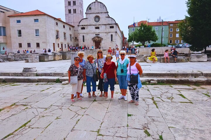 Taking a photo on Forum with the Convent and Church of St.Mary in the background is our favourite photo stop in Zadar.