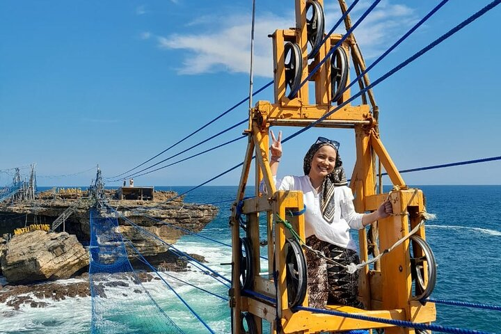 Timang beach has become popular among the south beach of Yogyakarta,because of the locally made cable car or well called Gondola.Connecting the mainland and the small island.
