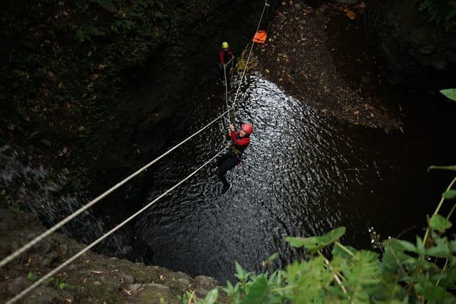 Ziplining with a rope