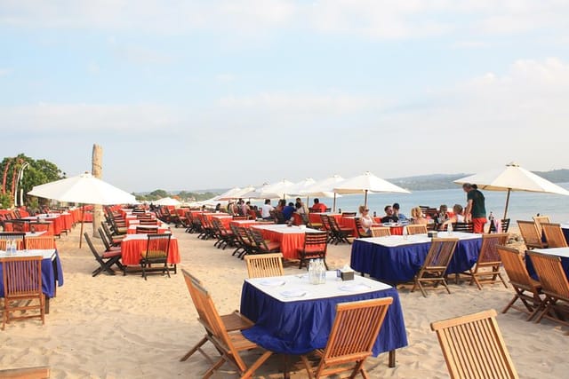 Experience dinner with beach view during the sunset