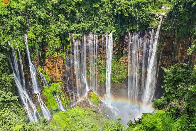 Catch the rainbow at Tumpak Sewu Waterfalls