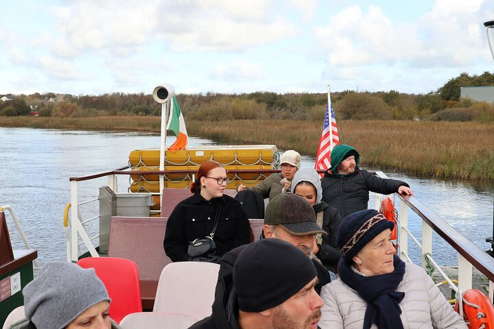 Another happy group taking in some ancient landmarks along the Corrib river landscape. 