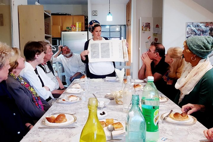 Esther explains and passes around a holy scroll