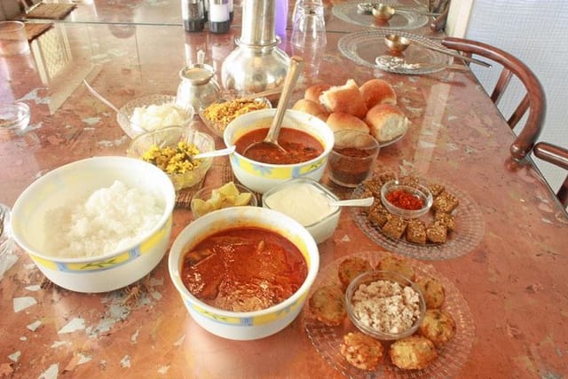 Authentic Maharashtrian Home-Made Meal with a local