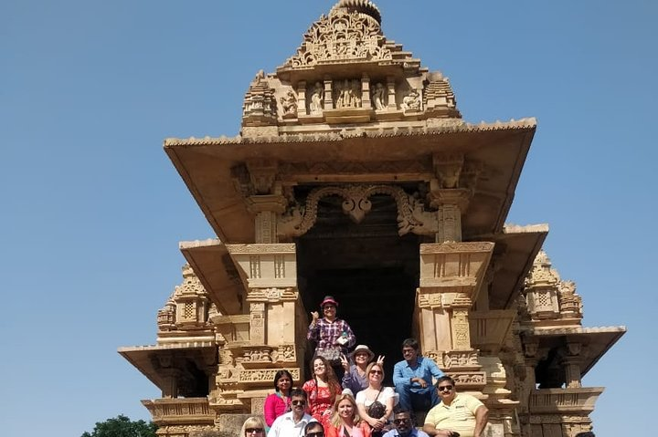 Tourists enjoying at Khajuraho Temples