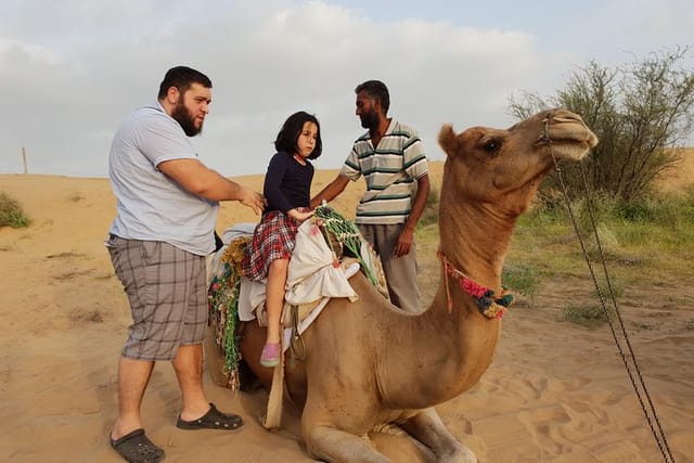 Guest enjoying Camel safari 