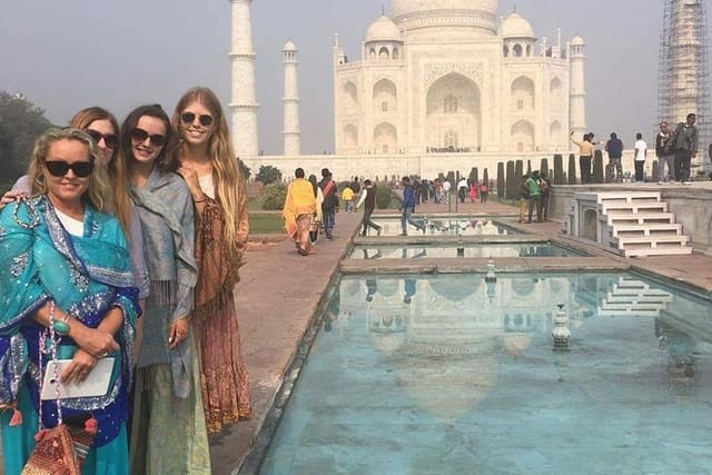 My Australian clients in Taj mahal