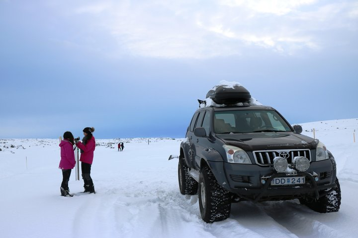 On the way to Dettifoss in winter