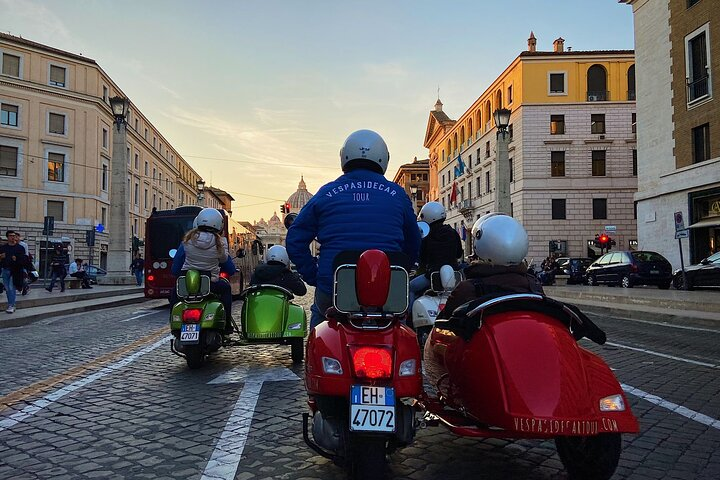 Cruise through Rome’s historic streets in a stylish Vespa sidecar soaking in iconic landmarks and hidden gems all while enjoying an Italian aperitivo with a loved one.