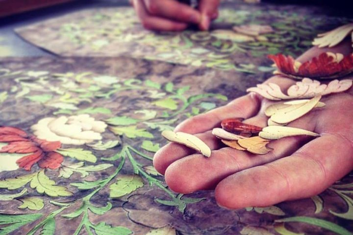 Inlaid wood working demostration