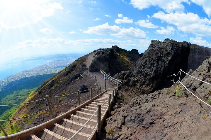 Experience the thrill of standing on an active volcano.
