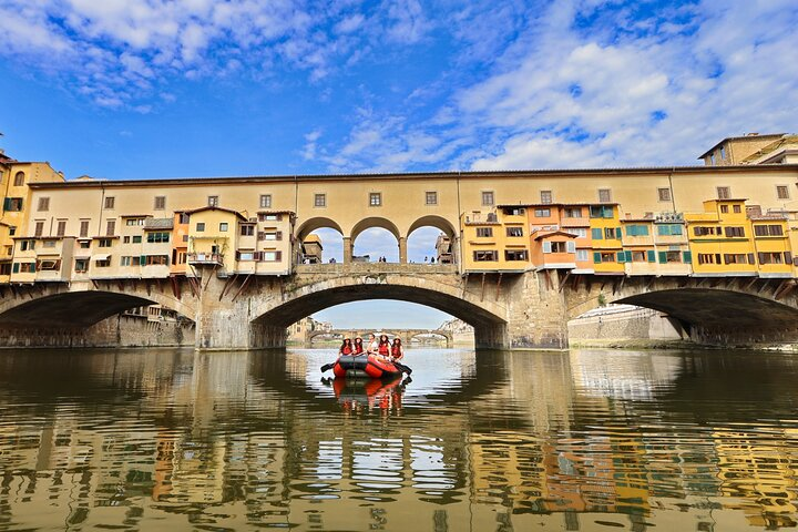 Rafting on the Arno River in Florence under the Arches of Pontevecchio - Photo 1 of 6