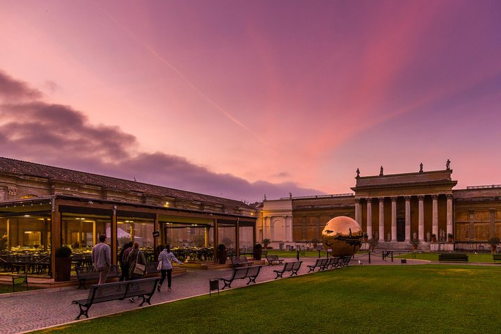 Experience a serene morning at the Vatican savoring a delightful breakfast while surrounded by stunning architecture and art setting the stage for an exclusive guided tour of historical wonders.