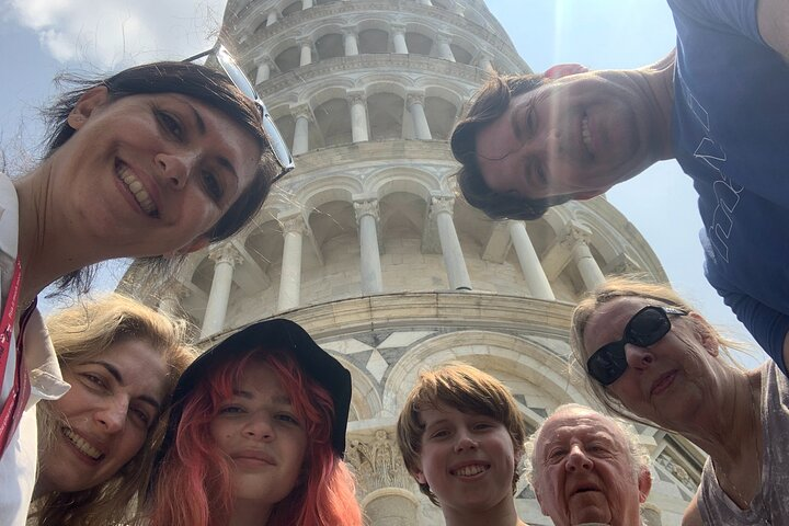 At the bottom of the Leaning Tower