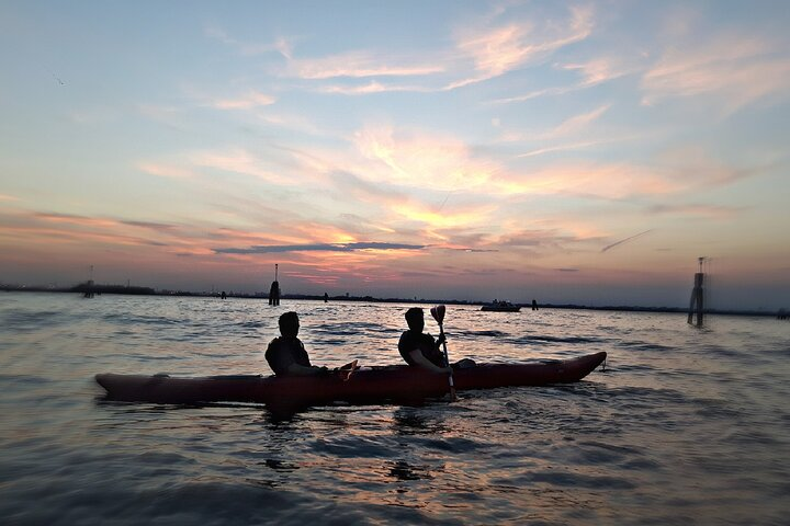 Sunset at the beginning of the tour