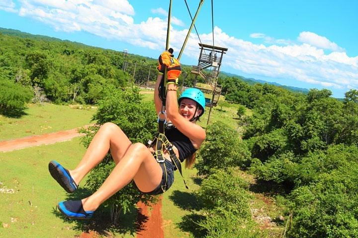 Challenge yourself on our zipline