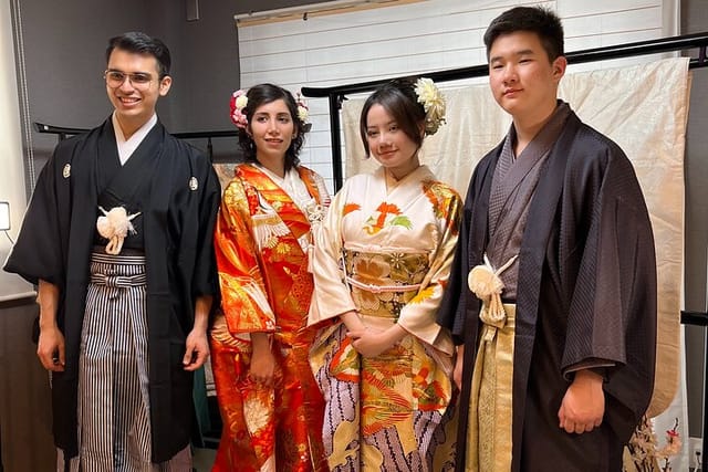  Kimono experience and Japanese home-cooking lesson Osaka Umeda  - Photo 1 of 7