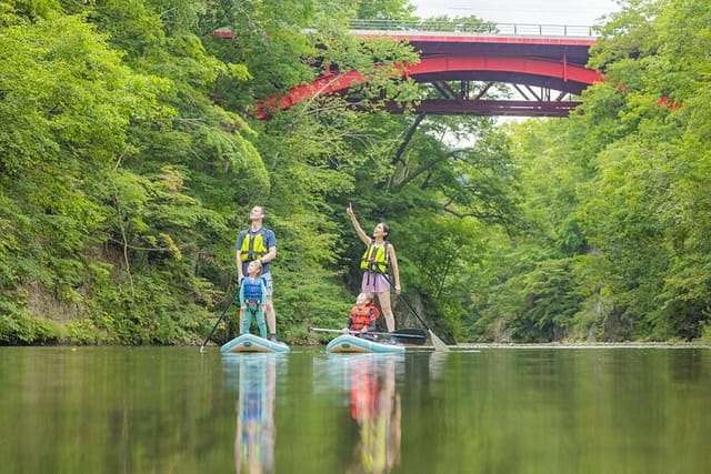 Enjoy SUP in a beautiful canyon in the national park.