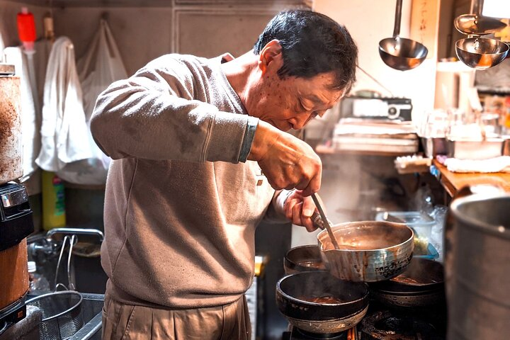 Mr Kikuchi makes the best curry udon in Tokyo