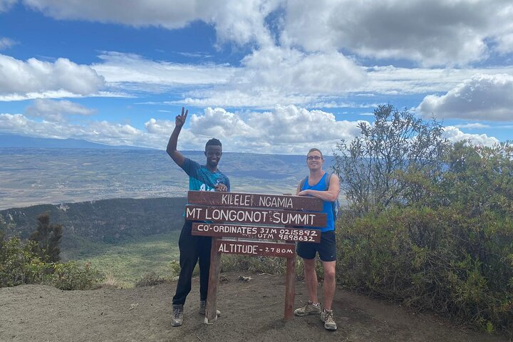 Photo op moment at the peak of the mountain 