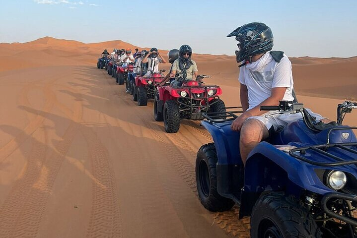 Quad Riding in Sand Dunes Merzouga Erg Chebbi Desert  - Photo 1 of 23