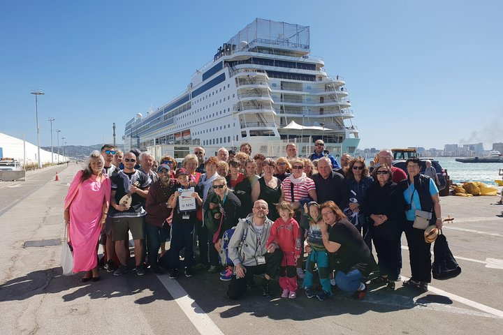 A visit with a group of visitors, this picture was token at the end of the tour close to the cruise ship inside the port of Tangier #Tangier_Vip_Tour