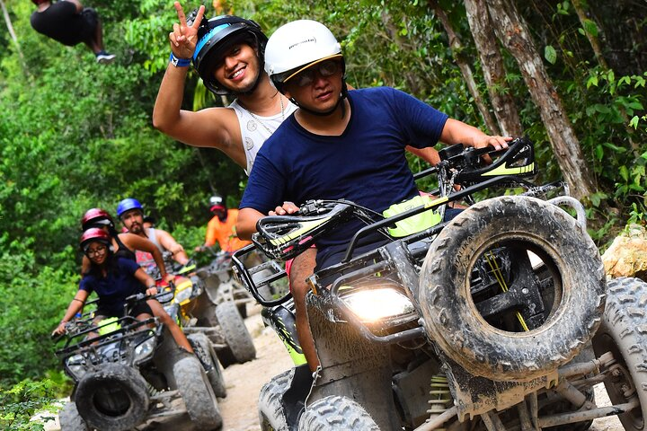 Adrenaline Combo 3 in 1 - ATV'S, (Shared), Ziplines & Cenote from Cancún  - Photo 1 of 24