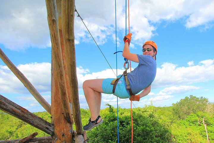 Do it all tour 3-Rappel & Jungle ZipLine & Visit Tulum & Cenote Snorkeling  - Photo 1 of 25