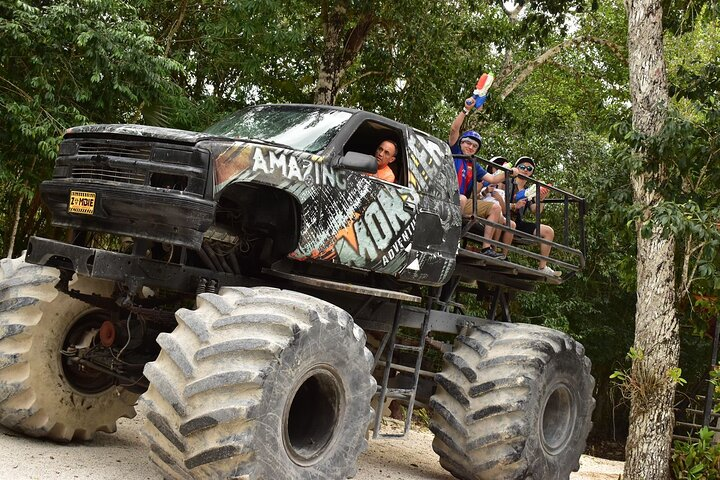 Monster Truck Zombie Hunting, ATV, Ziplines, Horseback riding and cenote swim