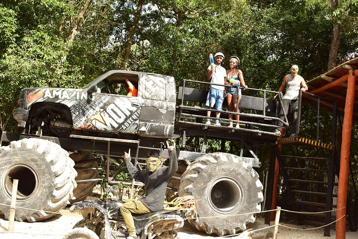 JUNGLE MONSTER TRUCK, ATV DRIVING, ZIPLINE CIRCUIT AND CENOTE