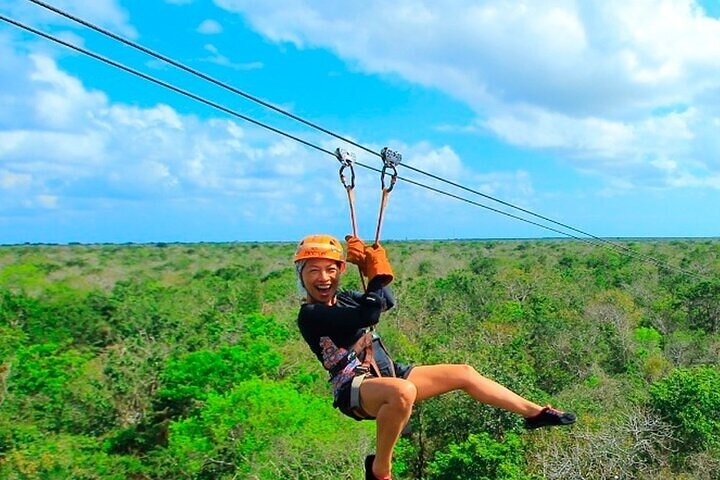 Zipline Experience & Free Time in the Underground Cenote & Shared ATVS - Photo 1 of 25