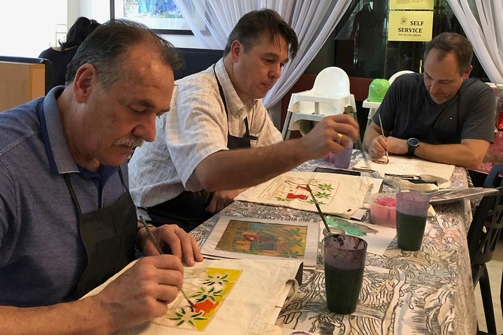 adults and children batik bag painting workshop, from aged 3 and above