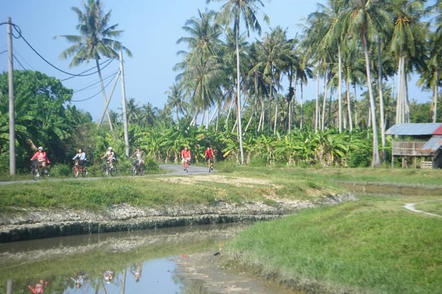 Cycling along the beautiful river