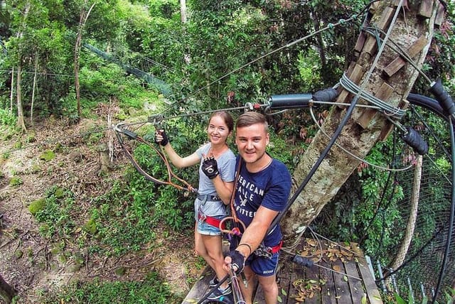 Taking selfie while skytrex in Langkawi