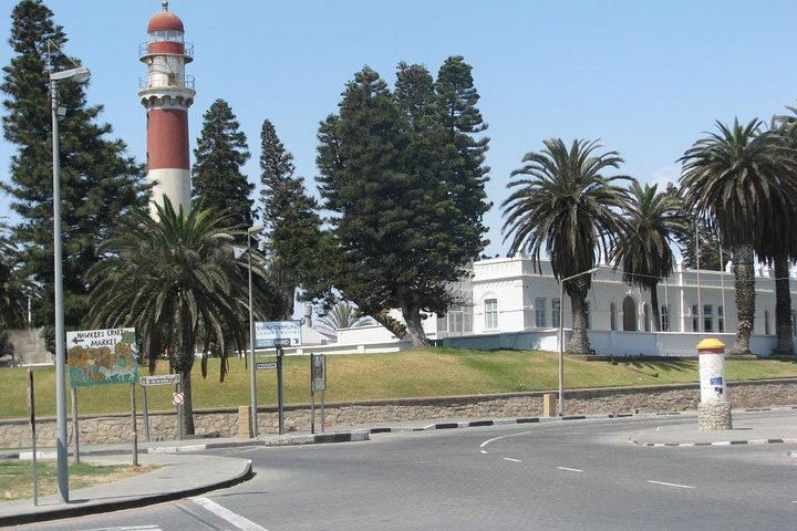 The lighthouse at Swakopmund is one of the famous landmarks of the city.