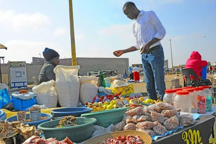 Open food Market in the Township