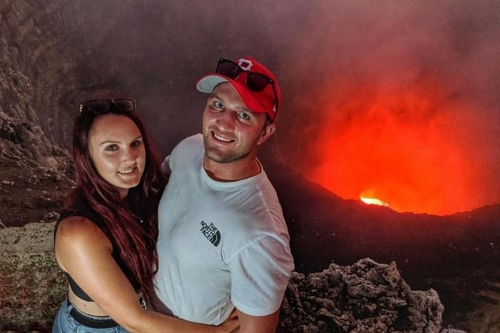 View from Masaya Volcano crater at night.