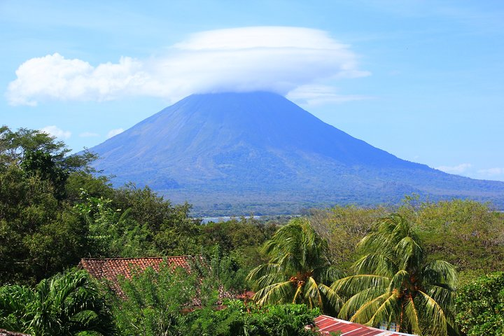 Coffee farm with Concepción Volcano in the background