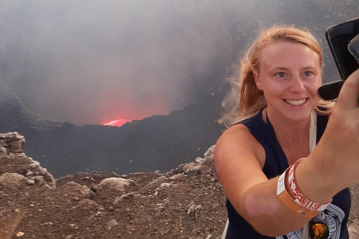 Main crater at Masaya volcano in the evening