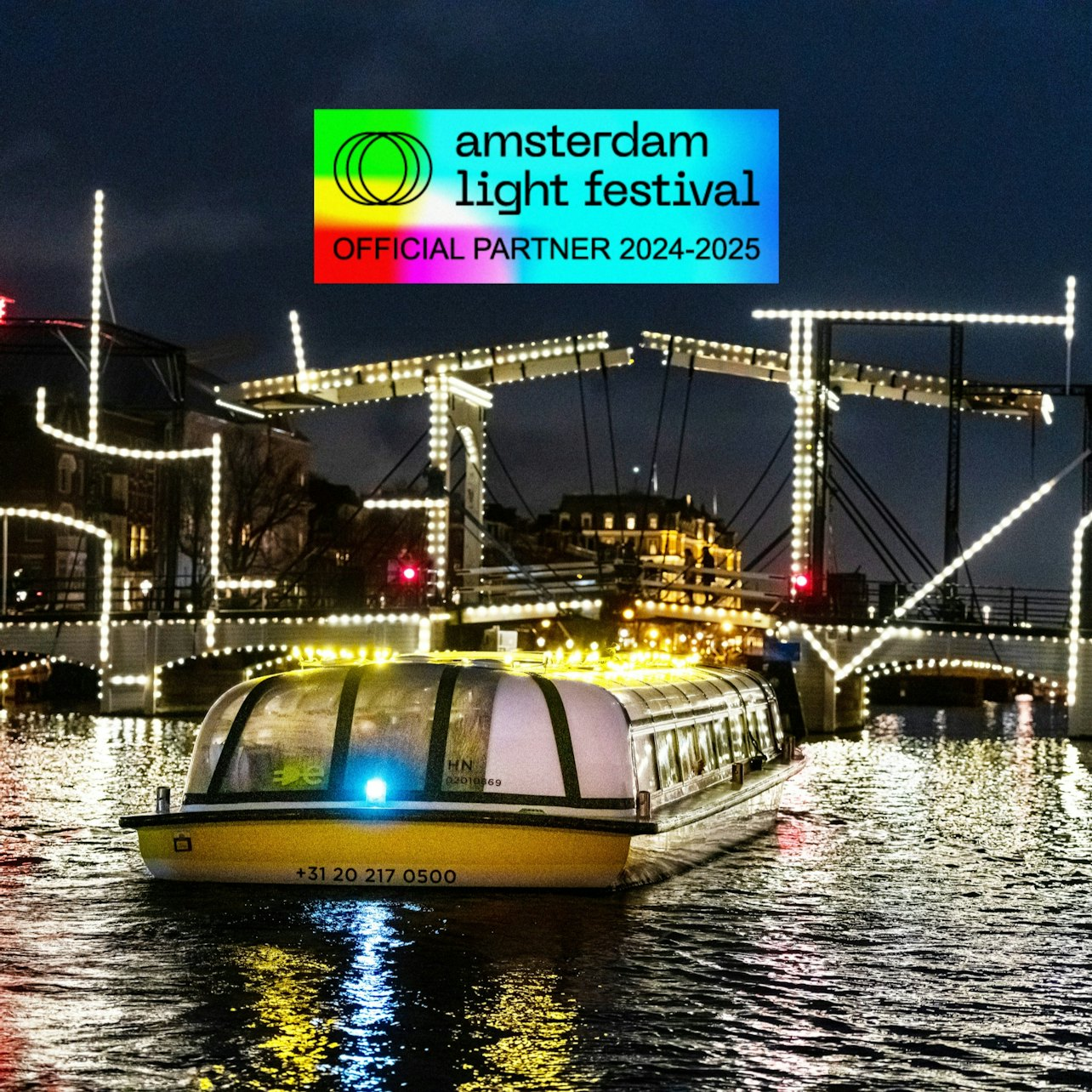 From Damrak: Amsterdam Light Festival Canal Cruise - Photo 1 of 6