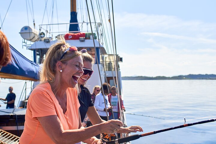 Deep sea fishing on a spacious sailing yacht