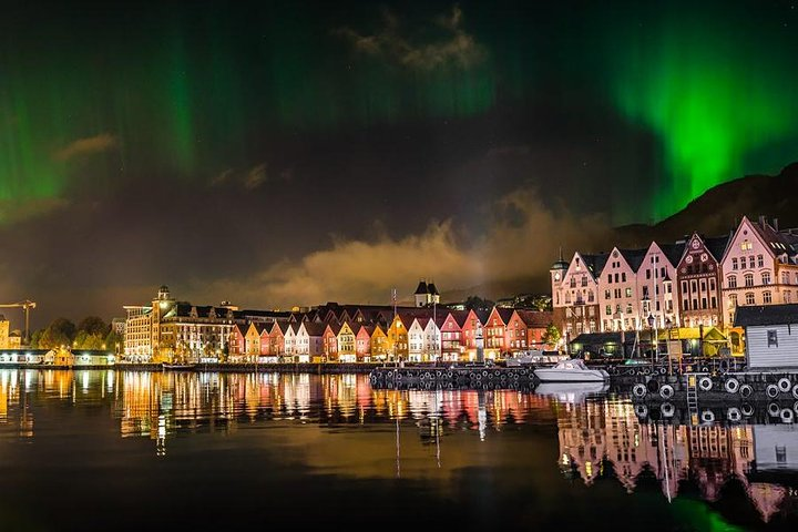 Aurora Borealis over Bergen happens. And Bergen is where this tour ends.