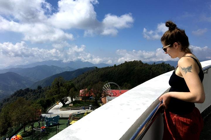 Watching from View Tower at Chandragiri hill.