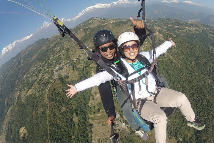 Enjoying Paragliding in Pokhara