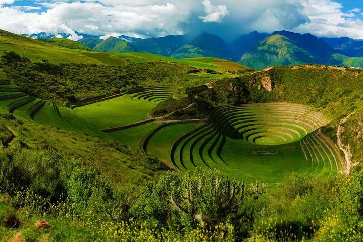 Panoramic view of Moray terraces.