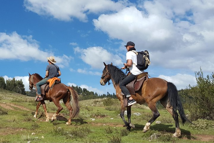 Horseback riding on the mountiains 