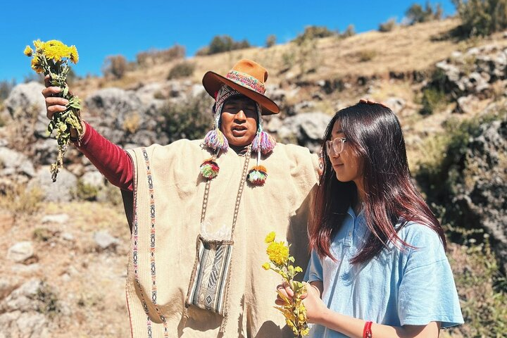 Flower Cleansing Ceremony in nature.