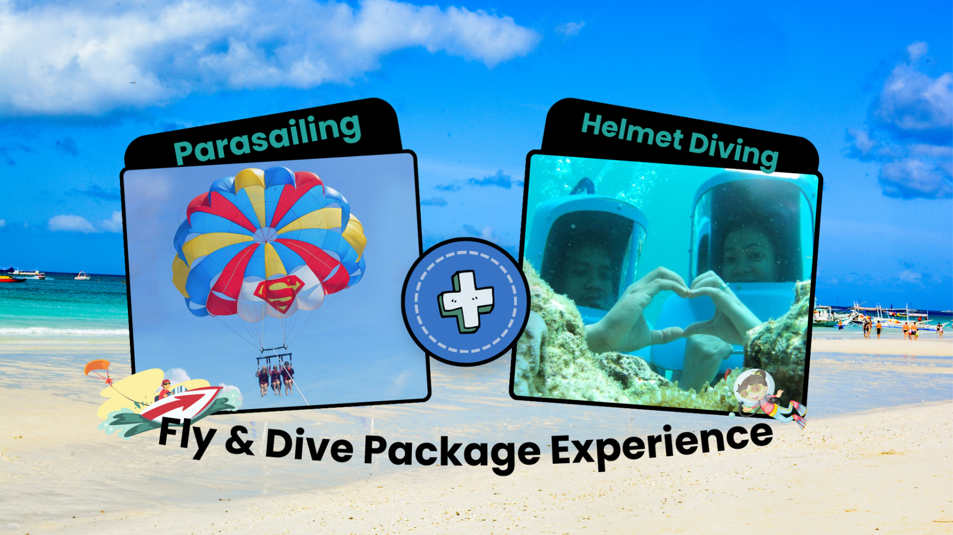 Boracay Fly & Dive Package Experience: Parasailing & Helmet Diving | Philippines - Photo 1 of 6