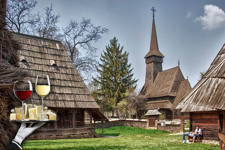 Visit the Village Museum and sample local Romanian wines