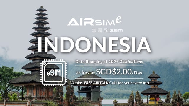 (AIRSIMe Global Travel eSIM) – Indonesia - Photo 1 of 7